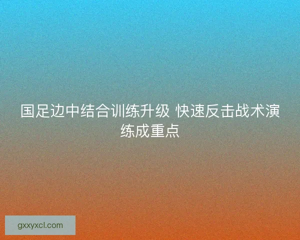 国足边中结合训练升级 快速反击战术演练成重点